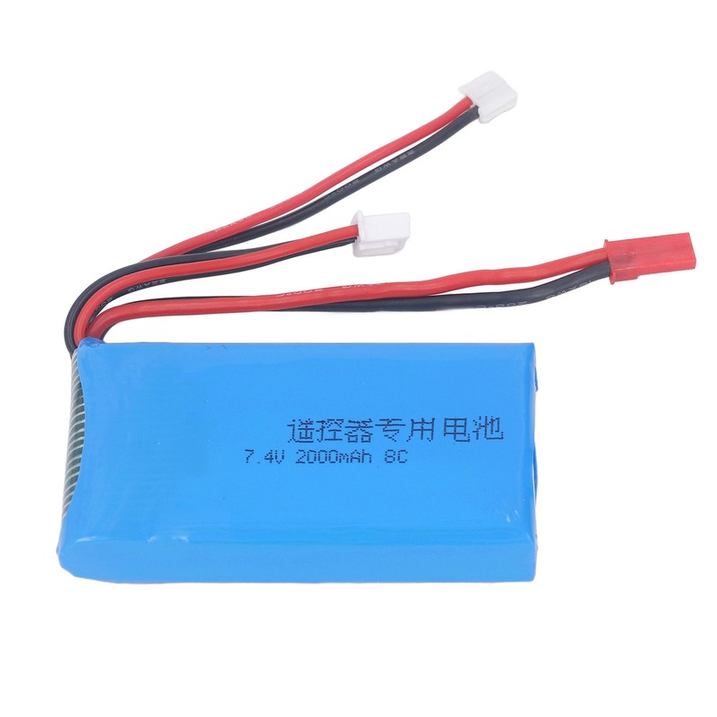 RC Lithium Battery 2S 7.4V 2000MAH Powerful Circuit Protection Light