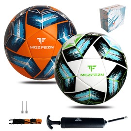 MGZFEZN Youth Soccer Ball Size 4, Kids Outdoor Play Game Training Practice Soccer Ball for Teen Boy Girl Indoor Outdoor with 1 Pump 1 Net Bag and 1 Gift Box