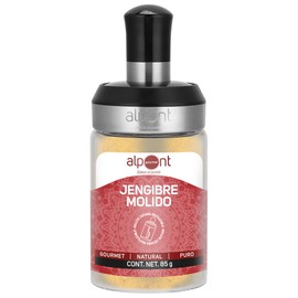 ALPONT GOURMET Jengibre Molido, Raíz de Jengibre en Polvo para Tés, Repostería y Cocina Asiática, 85 g