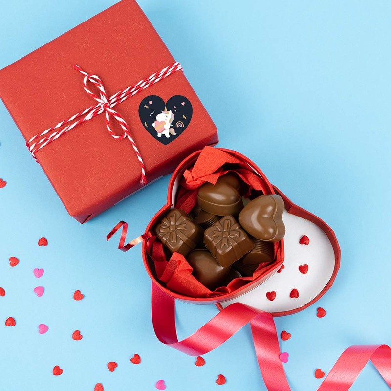 Multi Pack of 96 PCS Love Heart Stickers Decorative Heart