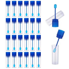 Zbssny Pack of 30 Faecal Sample Tubes (15 ml) with Spoon for Dog and Cat Chair Sample Tube, Examination Tube for Animal Faeces