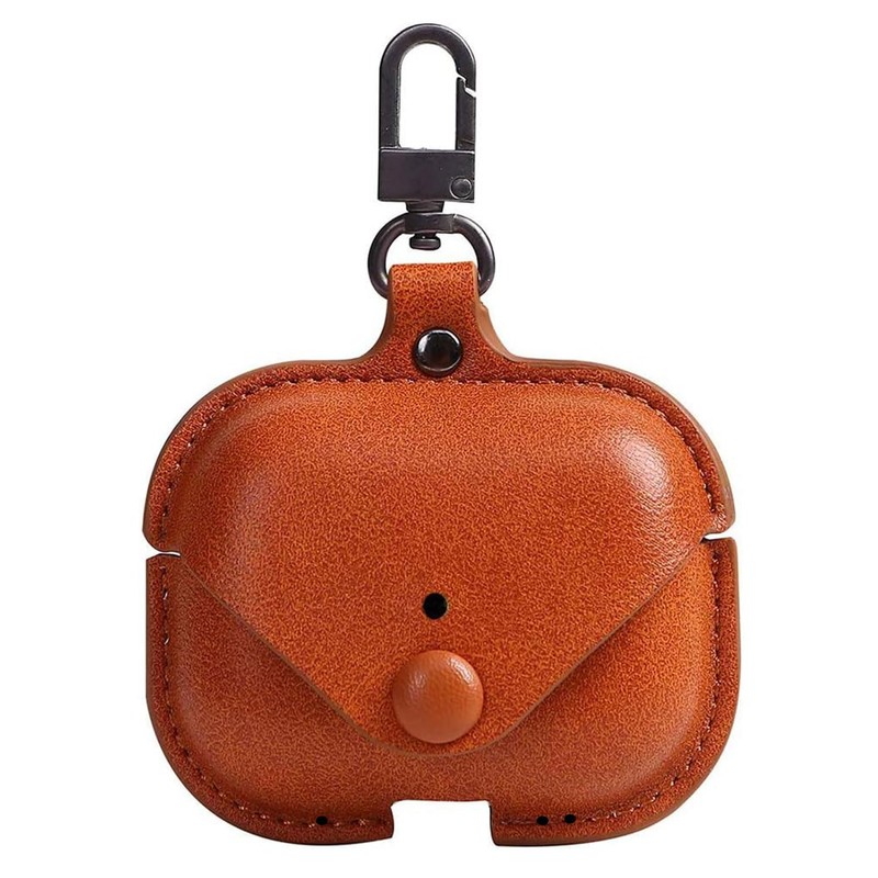 Gipoowaa Leather Case, Compatible with AirPods, Case with Clip, Front