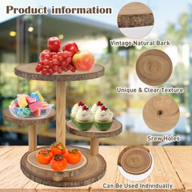 Cupcake Stand Display - Wood Dessert Cupcake Stand Display, 4 Tier Cupcake Stands for 50 Cupcakes, Cup Cake Tower Stand Holder, Cake Stands for Party, Birthdays, Weddings, Baby Showers, Holiday Decor