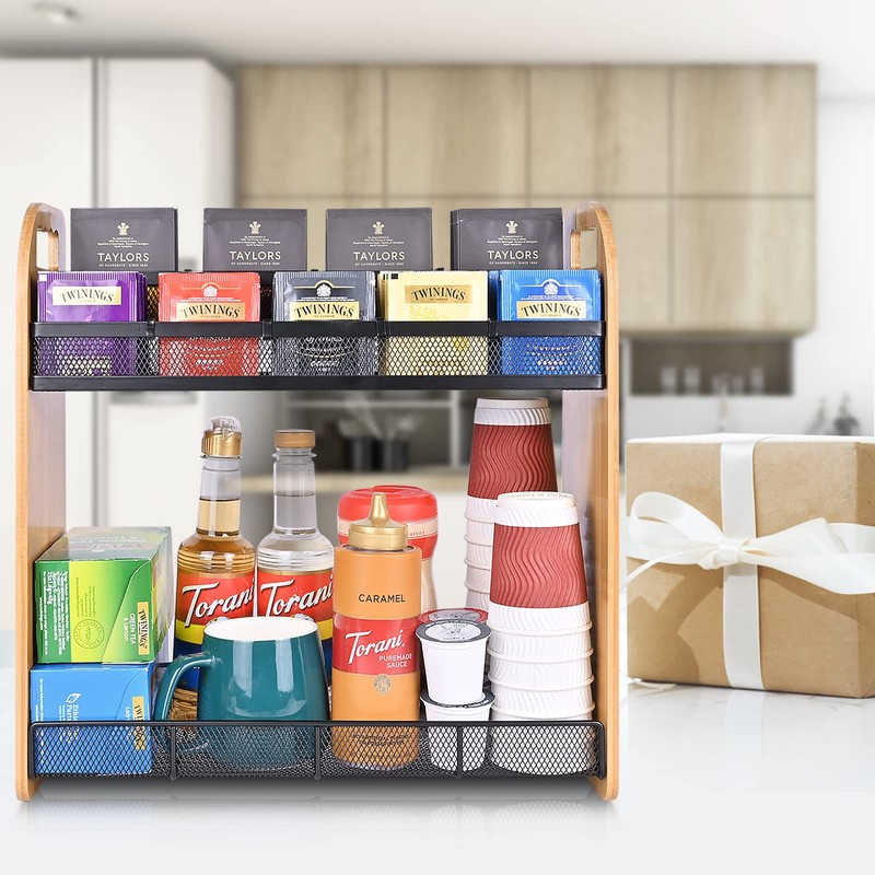 ITHSKUILL Tea Bag Organizer, Large Capacity Tea Organizer for Tea