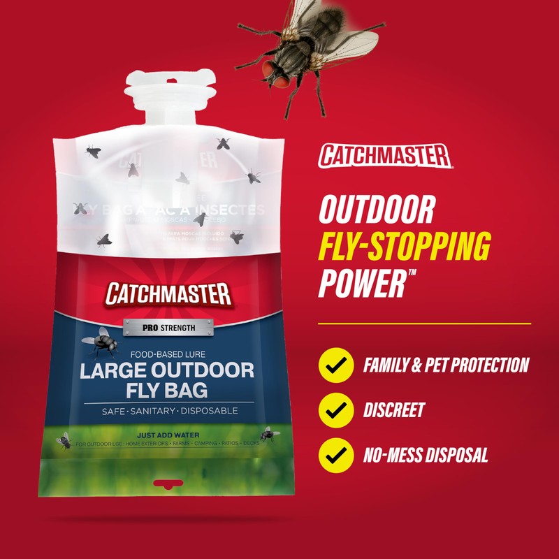 Catchmaster Pro Series Disposable Fly Bag 8-Pack, Hanging Fly Trap