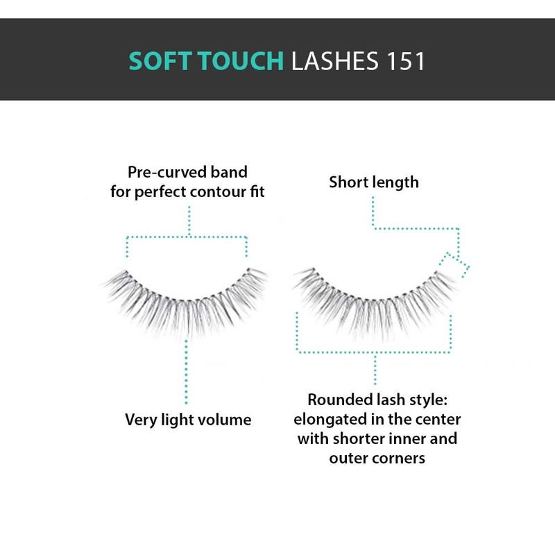 Ardell - False Eyelashes Soft Touch 151 Black (4 Pack)