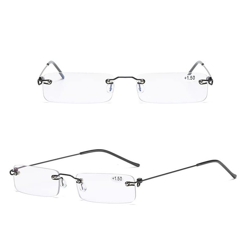 [WENDA] 超軽量 折り畳み可能な 携帯老眼鏡 含むボックス 男性 釣り 遠足 (Black, 3.0)