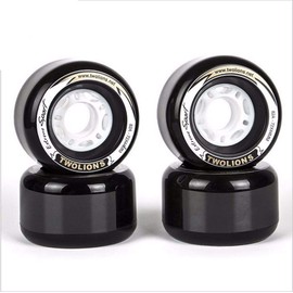 Twolions Skate 82 A PU 72 mm x 44 mm Drift Skate Replacement Wheels Free Line? Skate Wheels (4 Pack of Pieces) , black