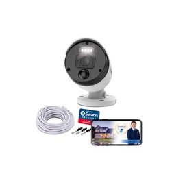Swann Security Camera for NVR Recorders, 4K, 8 Megapixels, IP66 Specifications, Outdoor, Indoor, 8 MP, Equipped with Warning Light, Bullet Type, Security Camera, Color Night Vision Function, Single