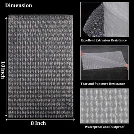Bubble Cushion Wrap Pouches, Ailengy 8x10 Inches Bubble Out Bag, Double Walled Cushioning Bags Thickening Shockproof Foam Bags for Shipping, Storage, and Moving - 50pcs