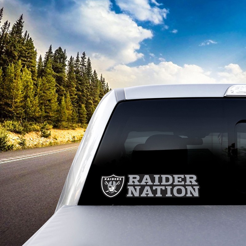 Fanmats 61389: Las Vegas Raiders 2 Piece Team Slogan Decal