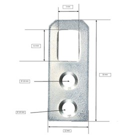 KOTARBAU Cabinet Hanger 30 x 12 x 1 mm Various Shapes Cabinet Hanging Furniture Hanger Bed Fitting Galvanised Furniture Hanger Silver Flat Connector (25)