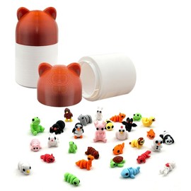 30pcs Mini Animal Figurines Set,3D Printed Little Animals Articulated Flexible Fidget Toy,Mini Animal Figurines Toy,Cute Animal Toys for Home, Office, Decor
