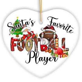Santa's Favorite Football Player Ornament, Playful Athletic