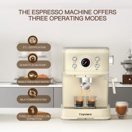 For Empstorm 04E 120V Electric Semi-Automatic Espresso Coffee Maker Aluminum Housing for Hotel & Household Use color: Black, plug type: US, voltage (v): 110-120 V