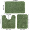 MIULEE Bathroom Rugs Sets 3 Piece Including U Shaped Toilet