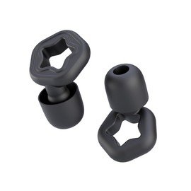 Rwen Tenz Ear Plugs- 17db (SNR) Noise Cancelling Earbuds- Silicone Earplugs for Hearing Protection, Airplane Travel, Concerts, Deep Focus -3 Pairs (Black, S,M,L)