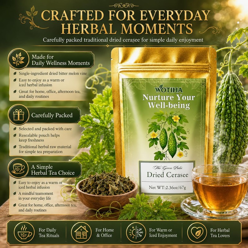 WOTIHA Cerasee Tea 67g/2.36oz - Natural Dried Bitter Melon Leaves,