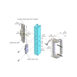 House Guard House Guard White Patio Door Handle Set with Cylinder Lock,Suitable for Replacement Sliding Patio Doors Lock 3-15/16Screw Hole Spacing.Choices That Add a Unique to Your Patio Glass Sliding Door.