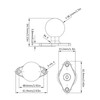 1.5 Inch Ram Ball Mount, Ram Anodised Aluminium Alloy Bracket