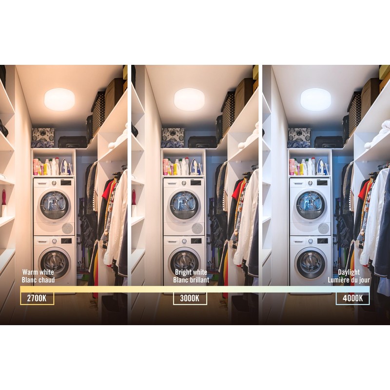 Luminus 8" Easy-Install Spin Light Flushmount Lights E26 Base, 200W