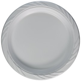 Dinner Plates White Lightweight Plastic Plates - 9″ | Pack of 100
