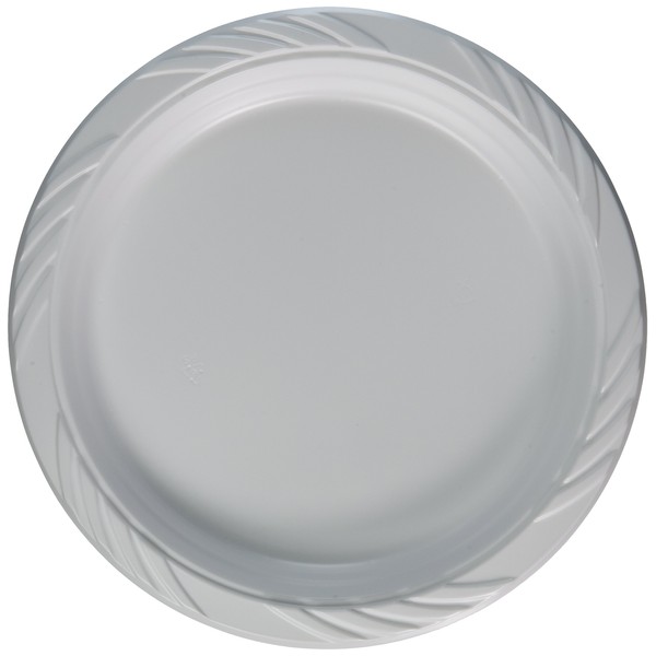 Dinner Plates White Lightweight Plastic Plates - 9″ | Pack of 100