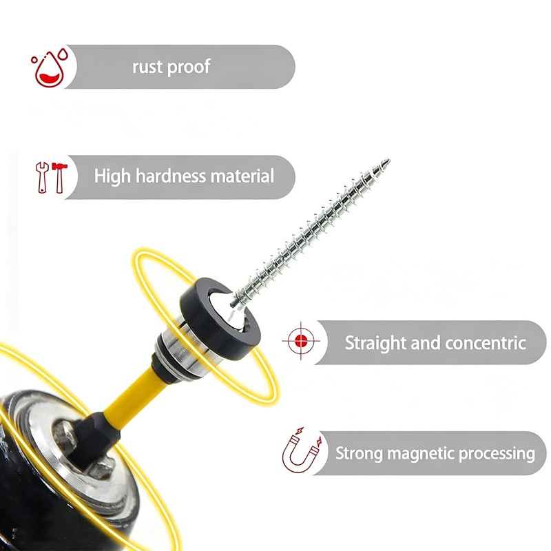 ENETECK Magnetic Drywall Screw Setter Bits 6 Pack Adjustable Depth