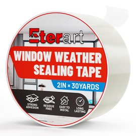 ETERART Transparent Weatherproof Seal Tape 2" x 30 Yards, High Strength Waterproof Sealing Tape for Windows Doors, RV Bathroom Kitchen Outdoor, Air Water Leakage Protection Adhesive Weather Stripping