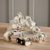 Bambino Front Loading Digger Silver Plated Money Box Savings Bank