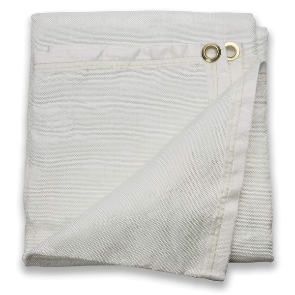 Lincoln Electric K3252-1 Welding Blanket/Curtain, 6’ x 6’, 1022°F Temperature Rating, 18 Oz. Fiberglass Fabric, White
