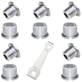 QIQN Chainring Bolts 7075 Aluminium Alloy Chainring Screw with Chainring Wrench for MTB Road Bikes Mountain Bike Road Bike BMX Crankset (Silver)