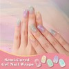 JERCLITY 2 Sheets 32pcs Semi Cured Gel Nail Strips, Gel