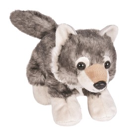 Wild Republic Wolf Plush, Stuffed Animal, Plush Toy, Gifts for Kids, Hug’Ems 7"