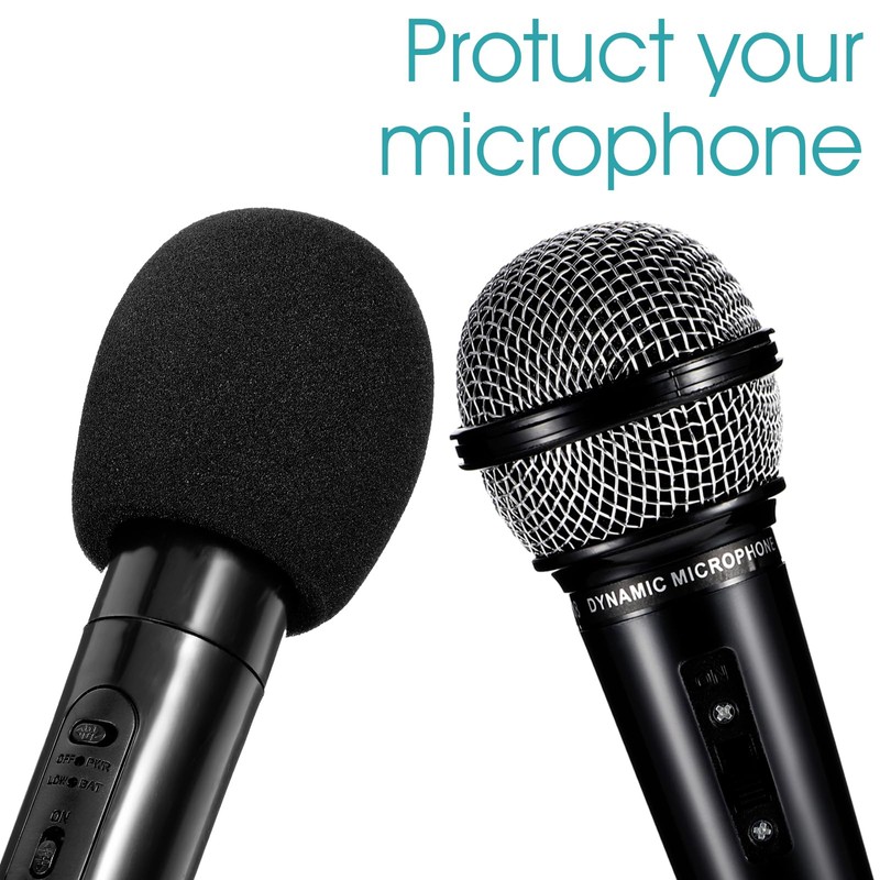 Piriuuo 2 Pcs Microphone Covers Foam, Soft Mic Covers for