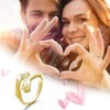 Hug Ring in 925 Sterling Silver and Gold Adjustable |