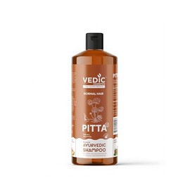 Vedic Pitta Natural Ayurvedic Shampoo for Normal Hair, 16.90 fl oz, with Essential Oils