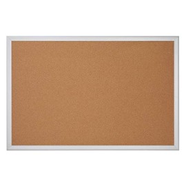 Foray - Board - Aluminum-Framed Cork Bulletin Board - corkboard - 36" x 24" x 0.75" - Size 24" x 36"