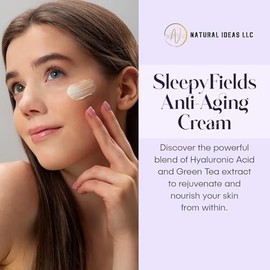 SLEEPY FIELDS Crema facial antienvejecimiento de noche para hombres y mujeres - Reduce arrugas, líneas finas y patas de gallo - Crema facial antiarrug