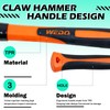 WEDO Non-Sparking Claw Hammer 8oz(1/2lb), Spark-free Safety Claw Hammer, Aluminum