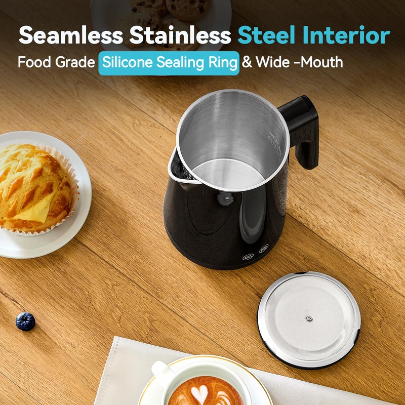 Seehot® 850ml Small Electric Kettle Temperature Control,800W Double Wall Electric