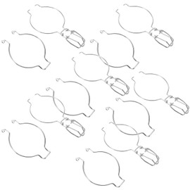 Luxshiny 10 Pieces Stainless Steel Wire Hangers for Mason Jars Can Stoppers Replacement Mason Jars Wire Handles Clamp Glass Accessories Buckle Hook Silver