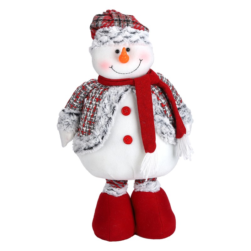Retractable Standing Snowman Doll Toy Christmas Decoration for Birthday Festival