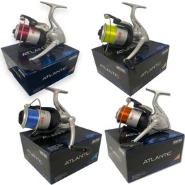 LARGE ATLANTIC 70 FD SEA FISHING LIDSTERS BEACH PIER REEL YELLOW BLUE ORANGE 70 (Orange)