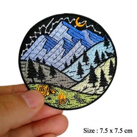 BPA Landscape Embroidered Patches Iron on or Sew on Patches for Clothing Jackets etc.