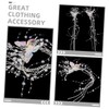 Beavorty 2pcs Elegant Butterfly Hair Clip Rhinestone Tassel Barrette Bridal