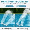 Klleyna Water-Fountain Dual Spray Swimming-Pool-Accessories - Upgrade Above/Inground Waterfall Cooler,
