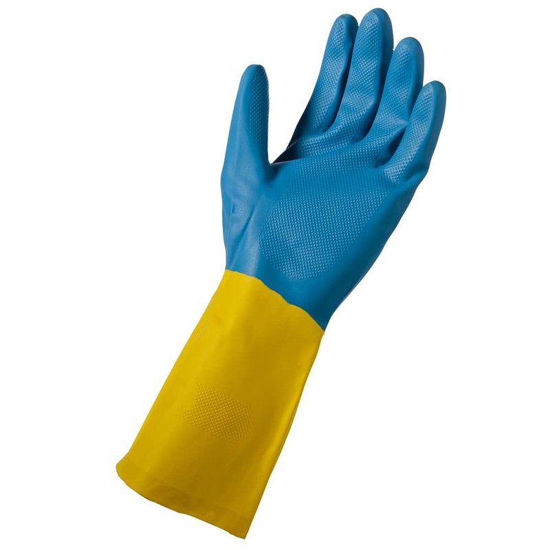 Soft Scrub Neoprene Coated, Reusable Latex Household Glove Large