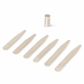 Dapper Man Magnetic Collar Stays - 3 Size Multi Pack (6 Collar Stays + 6 Magnets) | Gifts for men or dad gifts, comes in a luxury box for a perfect present for him.