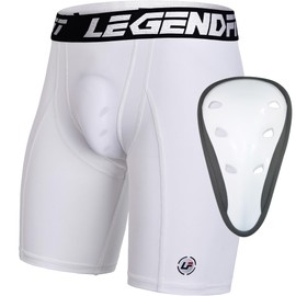 Legendfit Men Baseball Football Compression Shorts w/Cup Straps Protective Athletic Sliding Underwear Lacrosse Cricket